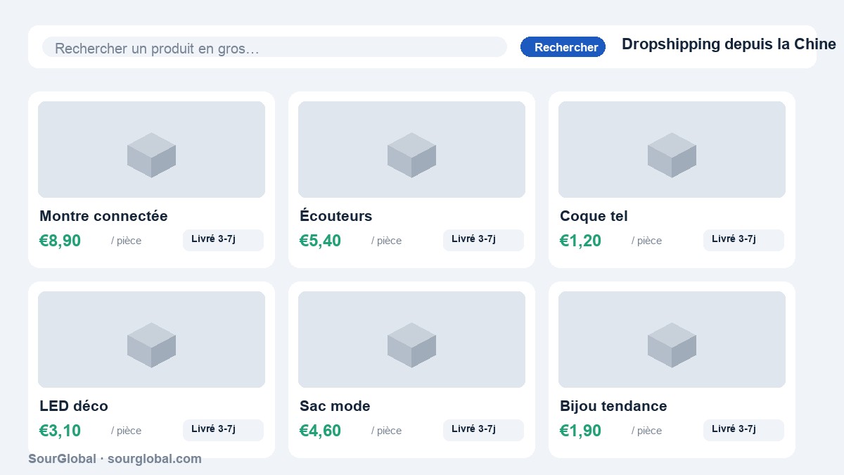 Fournisseur chinois dropshipping : catalogue de produits