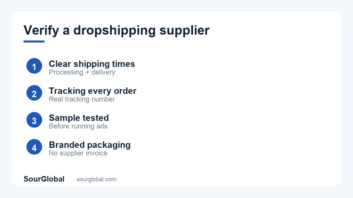 Verify a dropshipping supplier in 4 steps